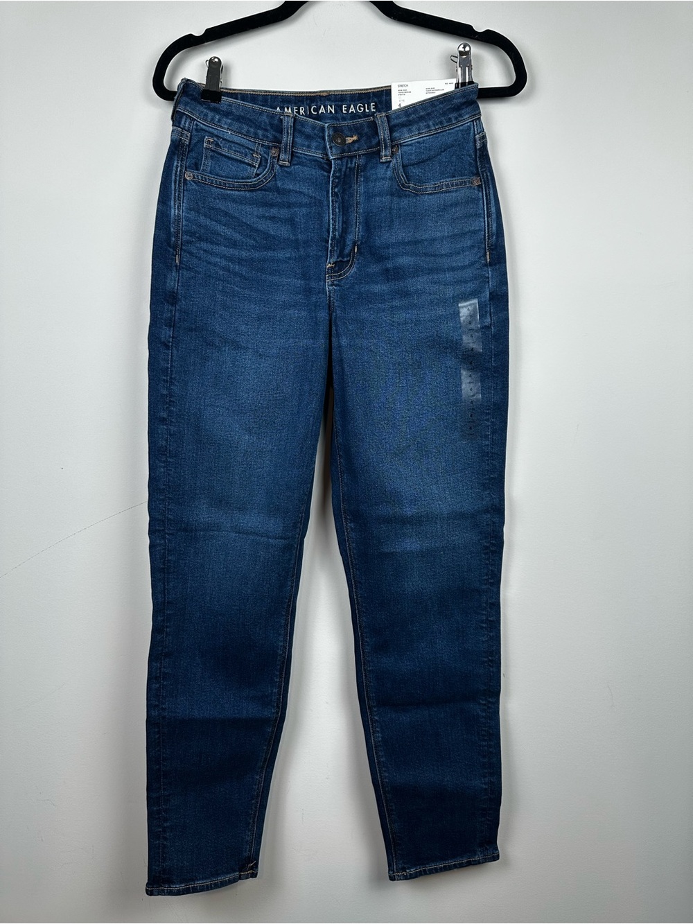 American Eagle Outfitters Straight Leg Jeans in Dark Blue Wash